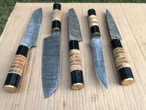 Juego de Cuchillos de Cocina y Chef en Acero de Damasco, Uso Profesional, Calidad Garantizada, con Bolsa de Cuero, Juego de Cubertería - Product Image 3