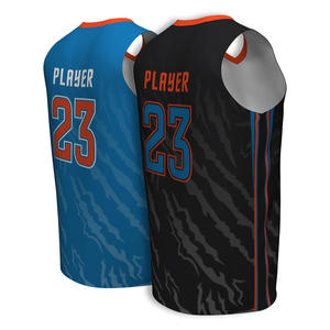Camiseta sin mangas de baloncesto con logo personalizado, diseño de cuello en V, estampado sublimado 23, material de poliéster transpirable, talla grande. - Product Image 4