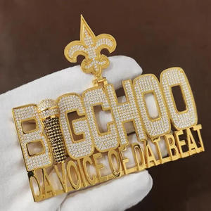 Custom Hip Hop Name Pendant <b>Iced</b> <b>Out</b> Lab Grown Necklace Gold Plated Bling <b>Chain</b> Luxury Jewelry for Men Women - Product Image 2