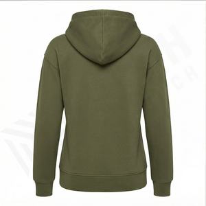 2025 logotipo personalizado media cremallera gota hombro sudadera para mujer venta al por mayor algodón manga larga suéter mujer sudadera de algodón - Product Image 3