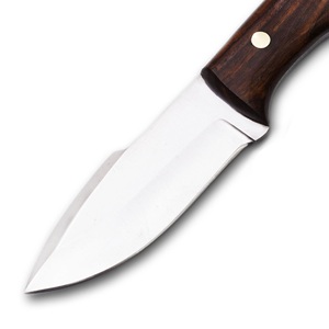 Custom Hunting & Camping Knife Fixed Blade <b>Drop</b> Point Straight Edge Stainless Steel Leather Sheath Bulk B2B Supplier Europe USA - Product Image 6