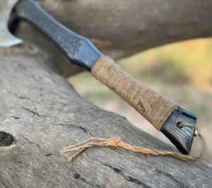 Hacha Vikinga Personalizada de Grado Industrial, Hacha Vikinga con Barba Hecha a Mano, Hacha Vikinga de Doble Hoja con Funda - Product Image 3