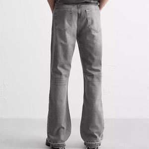 กางเกงยีนส์เดนิมแฟชั่นสำหรับผู้ชาย HAMIO SPORTS รุ่น Winter Denim สไตล์หวาน สีอ่อน ระบายอากาศได้ดี เอวต่ำ ทรงตรง น้ำหนักเบา ตกแต่งด้วยผ้าปะติด - Product Image 2