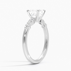 BOJ <b>Ring</b> 0147 Asscher Cut 925 <b>Silver</b> Marquise and Round Prong Setting <b>Solitaire</b> Diamond <b>Ring</b> 2ct D Color VVS1 Moissanite GRA - Product Image 2