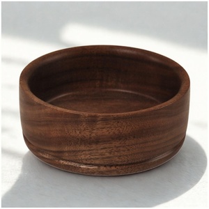 Handcrafted Solid Acacia Wood Decorative Bowl <b>Rustic</b> Round Serving Bowl Natural Wooden Catchall Dish Artisan Tabletop Organizer - Product Image 1
