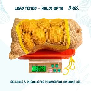 LMC Woven Jute <b>Mesh</b> Drawstring Bag 38x28cm 5kg up to Strong Stitch Secure Closure Breathable <b>Window</b> Durable Reusable Storage - Product Image 6