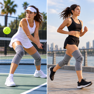Genouillère OEM en néoprène, personnalisée, anatomique, élastique, à enfiler, pour soutien articulaire, idéale pour le pickleball et la course à pied - Product Image 2