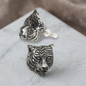 Silver Tiger Head Cabinet <b>Knob</b> Zinc Alloy Industrial Style Novelty Shape Handle for Dresser Wardrobe Kitchen Bedroom - Product Image 1