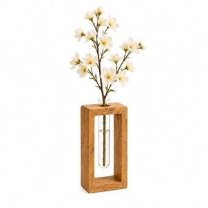 Florero Moderno de Bambú, Portaflores de Madera, Centro de Mesa Minimalista para Sala de Estar, Decoración para el Hogar y Hotel, Regalo - Product Image 4