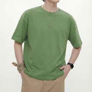 Camiseta Deportiva de Algodón Grueso para Hombre, Estilo Urbano, para Gimnasio y Entrenamiento, con Estampado DTG Personalizado, Hombros Caídos, Corte Holgado, Moda Atlética - Product Image 5