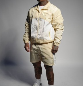 Conjunto Deportivo Ligero Personalizado para Hombre, Chaqueta Cortavientos, Sudadera con Capucha de Nailon y Pantalones Cortos, Traje Deportivo Resistente al Viento - Product Image 4