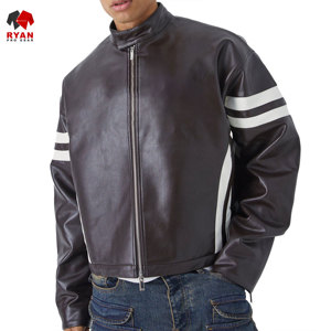 แจ็คเก็ตหนังผ้าเนื้อนุ่มสบาย ซิปปิดแบบสั่งทำพิเศษ ดีไซน์ของ Ryan Pro Gear พร้อมโลโก้สั่งทำพิเศษ ดีไซน์แบบ ODM - Product Image 2