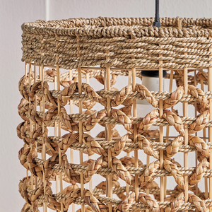 Lampe suspendue en jonc de mer et jacinthe d'eau, tressée à la main, design bohème, abat-jour pour la maison, en provenance du Vietnam - Product Image 2