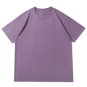 T-shirt unisexe à col rond en coton pur de qualité supérieure, coupe ample, couleur unie, taille européenne 260G, broderie personnalisée avec logo OEM - Product Image 3