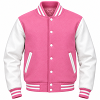 Veste universitaire décontractée pour homme, bicolore, à col montant, boutonnée, avec manches contrastées, style baseball, universitaire, letterman