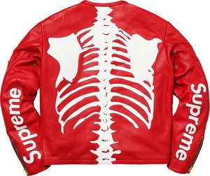 Chaqueta de Cuero FG X VANSON Estilo Urbano, Resistente al Viento y Ecológica, Color Rojo Hueso - Product Image 2