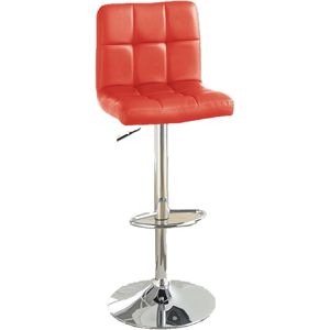 Set di 2 moderni sgabelli da banco in ecopelle rossa altezza regolabile con sollevatore a Gas per cucina isola per bancone o Bar - Product Image 2