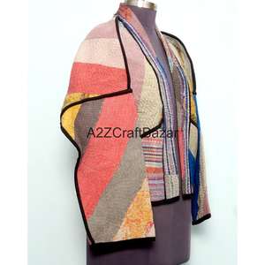 Chaqueta de Punto Hecha a Mano, Ecológica, 100% Algodón Puro, Reversible, Transpirable, de Secado Rápido, con Cuello Alto y Botones, Estilo Vintage para Mujer, Invierno - Product Image 4