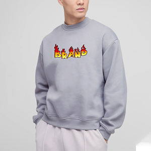 เสื้อสเวตเตอร์คอกลมทรงปกติสำหรับผู้ชาย ถักจากผ้าฝ้าย 100% เป็นมิตรกับสิ่งแวดล้อม น้ำหนัก 300 กรัม เหมาะสำหรับใส่ในฤดูหนาว - Product Image 6