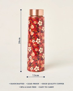Botella de Agua de Cobre Puro Ecológica de Doble Pared Hecha a Mano, para una Hidratación Saludable, Duradera y Reutilizable para Uso Diario - Product Image 6