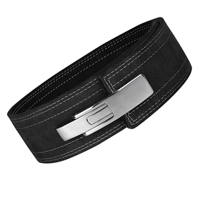 <b>Black</b> Leather Watch Band with Silver Buckle and White Stitching for <b>Men</b> and Women - Product Image 3