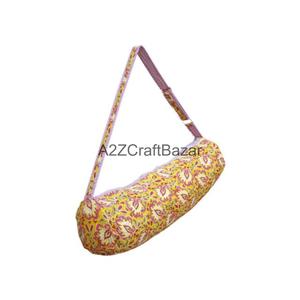 กระเป๋าสะพายไหล่ลายควิลท์สไตล์โบฮีเมียนสำหรับวันหยุดสุดสัปดาห์ น้ำหนักเบา ลายพิมพ์สัตว์ เป็นมิตรกับสิ่งแวดล้อม ทำจากผ้าฝ้ายพิมพ์ลายมือ - Product Image 4