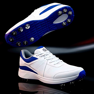Zapatillas de Cricket Elite para Hombre con Tacos Metálicos, Doble Costura, Alta Tracción, Ligeras, Personalizables OEM/ODM para Práctica y Torneo - Product Image 1
