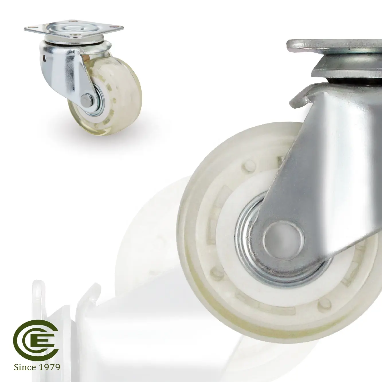CCE Caster 50mm PVC Swivel Toy Car 2 Inch Caster Wheels