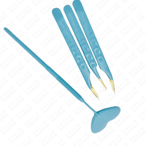 Wholesale Premium Stainless Steel Eyelash Tweezers Heart Print with Mirror Pointed Tip <b>Tools</b> for Lash Extensions - Product Image 3