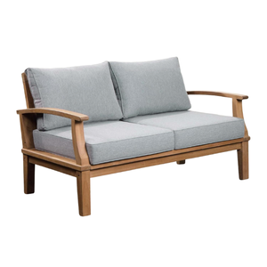 Sofá Doble para Exteriores con Estructura de Madera de Teca Sólida y Cojín Confortable para el Hogar y Muebles de Comedor - Product Image 4