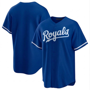 Maillot de baseball pour hommes de haute qualité en gros avec logo personnalisé, vêtements de sport respirants, couleur personnalisée et col en V, service OEM - Product Image 2