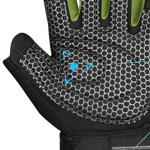 <b>Half</b> Finger Fitness Gloves Mesh Breathable Non <b>Slip</b> Adjustable Wrist Strap Gym Weight Lifting Unisex Non-<b>Slip</b> Finger Save Gloves - Product Image 3
