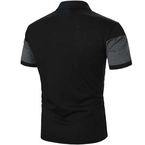 Chemise décontractée pour homme en jersey respirant 100% coton à manches courtes Noir/Gris/Blanc pour l'été - Product Image 2