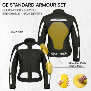 Women Motorcycle Riding Jacket Cordura Textile Waterproof Biker Jacket with Body Protection for <b>Road</b> Racing Use - Product Image 2