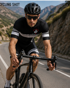 Ensemble de vêtements de cyclisme pour hommes professionnels, maillot à manches courtes à séchage rapide avec short de vélo rembourré pour la conduite sur route - Product Image 6