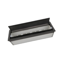 Nouvelle Conception Boîtier de Prise de Table Industriel Anti-Poussière en Alliage d'Aluminium avec Anneau de Fixation, Protection Enfants, Installation Facile pour Ordinateur