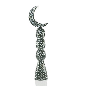Figurine créative en laque pour la décoration de la maison pendant le Ramadan et l'Aïd, avec support en forme de croissant de lune en nacre. - Product Image 4
