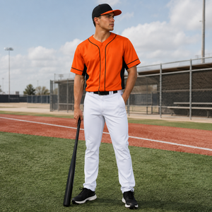 Camiseta de Béisbol Personalizada para Hombre, Uniforme de Equipo con Botones, Logotipo Personalizado, Marca Privada, Fabricante de Ropa Deportiva al por Mayor OEM ODM - Product Image 1