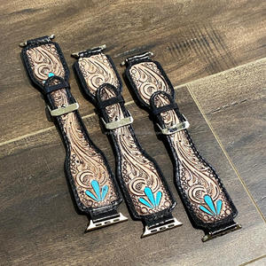 2025 New Designer Style Luxury & Durable Hand <b>tooled</b> Genuine Leather <b>Watch</b> <b>Strap</b> Suitable for Smart <b>Watch</b> Gift Accessories - Product Image 4