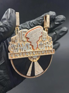 Colgante Hip Hop Canelo Entertainment con Moissanita, Plata 925, Aleación de Zinc, Cristal y Diamantes de Imitación, Joyería Unisex - Product Image 3