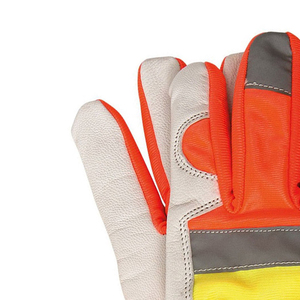 Gants de travail en cuir véritable haute visibilité pour hommes, de qualité supérieure, robustes, respirants, pour mécaniciens, meilleur prix OEM - Product Image 4