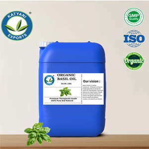 USDA Certified Organic Sweet Basil (Ocimum Basilicum) Essential Oil - Pure Natural Steam Distilled Herbal Oil - Katyani Exports - Product Image 4