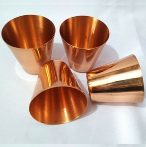Minimalist Pure Copper Glass for Daily Hydration Ayurveda Wellness Drinkware High-Quality Restaurant & Home Supplies - Product Image 1