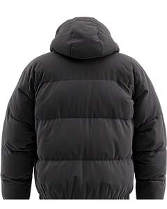Men Dark Grey Hooded Puffer Jacket Thick Warm Winter Coat Lightweight Quilted Outerwear Casual <b>Down</b> Jacket for Cold Weather - Product Image 2