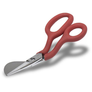 Ciseaux de manucure professionnels en acier inoxydable, lame courbée, pointe arrondie, manche en acier, pour droitiers, coupe-cuticules durable, avec logo - Product Image 1