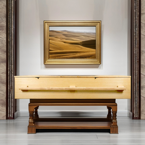 โลงศพฝาแบนคุณภาพสูงโลงศพไม้สำหรับงานศพ - Product Image 4