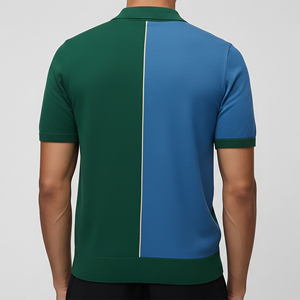 Chemises pour hommes en tricot personnalisé, coupe ajustée, respirantes, séchage rapide, avec logo imprimé numérique personnalisé et fermeture éclair, prix abordable - Product Image 6