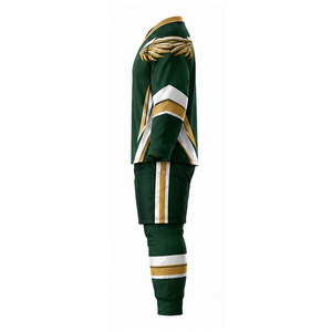 Ensemble d'uniformes de hockey sur glace pour hommes, vert, respirant, en polyester, tenue de sport personnalisée pour club - Product Image 2