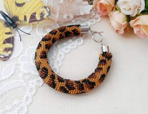 สร้อยข้อมือเงินแท้ประดับลูกปัดลายเสือดาว ปรับขนาดได้ หรูหรา ชุบเงิน ของขวัญวันครบรอบสำหรับผู้หญิง - Product Image 4