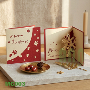Tarjeta de Felicitación Personalizada con Impresión 3D de Copo de Nieve 'Gracias', Hecha a Mano, con Acabado Brillante, Impresión Offset, Recuerdo para Bodas y Cumpleaños - Product Image 2